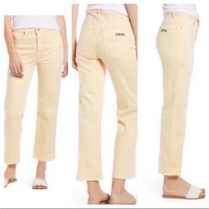 Rebecca Minkoff Buttermilk LOVE Jeans - Size 29 or 8, Cotton High Rise Cropped